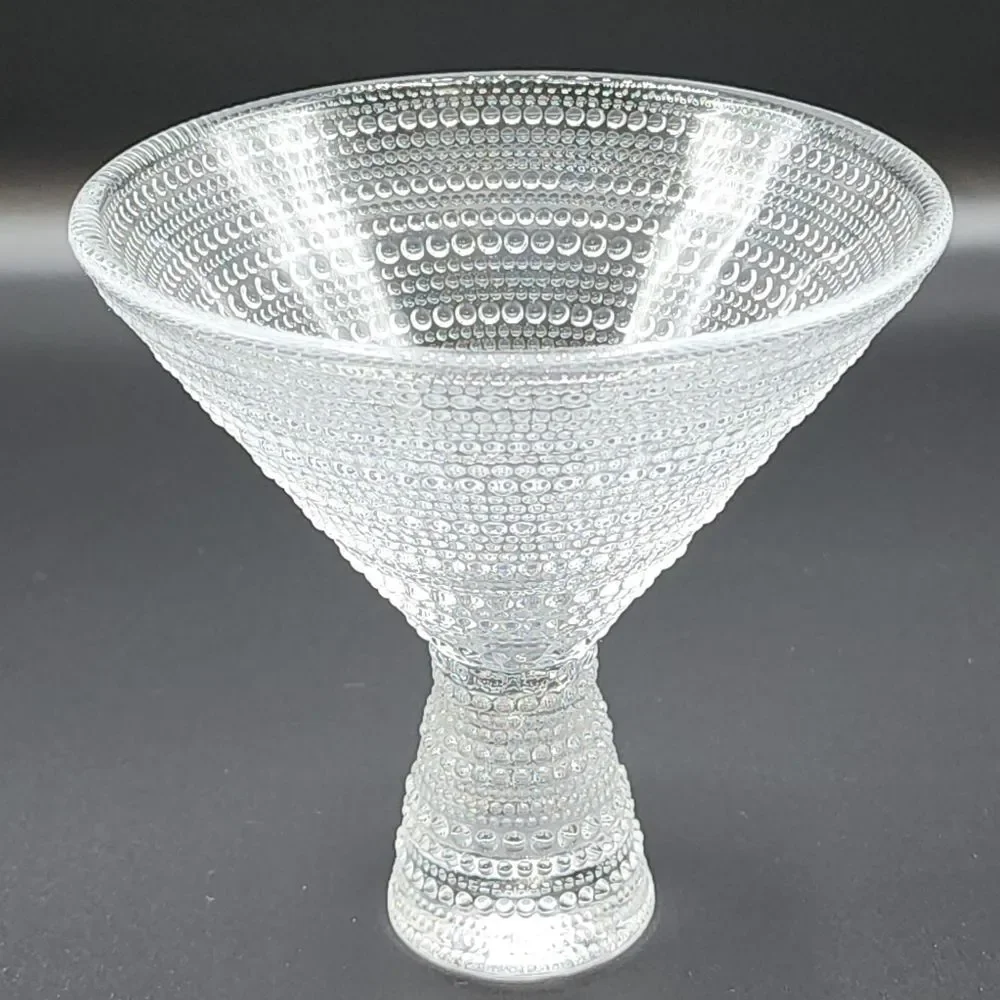 Fortessa Jupiter Beaded Martini Glass Set‎ of Two Embossed texture 11.5oz